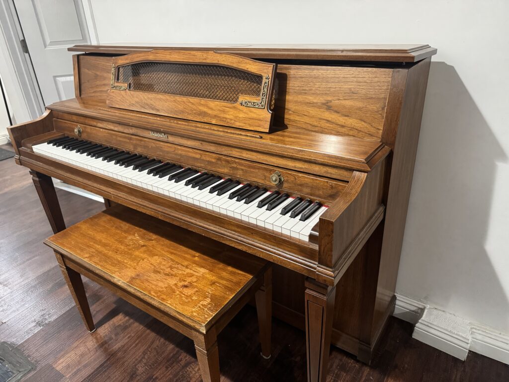 Baldwin Consolette Upright Oak Piano