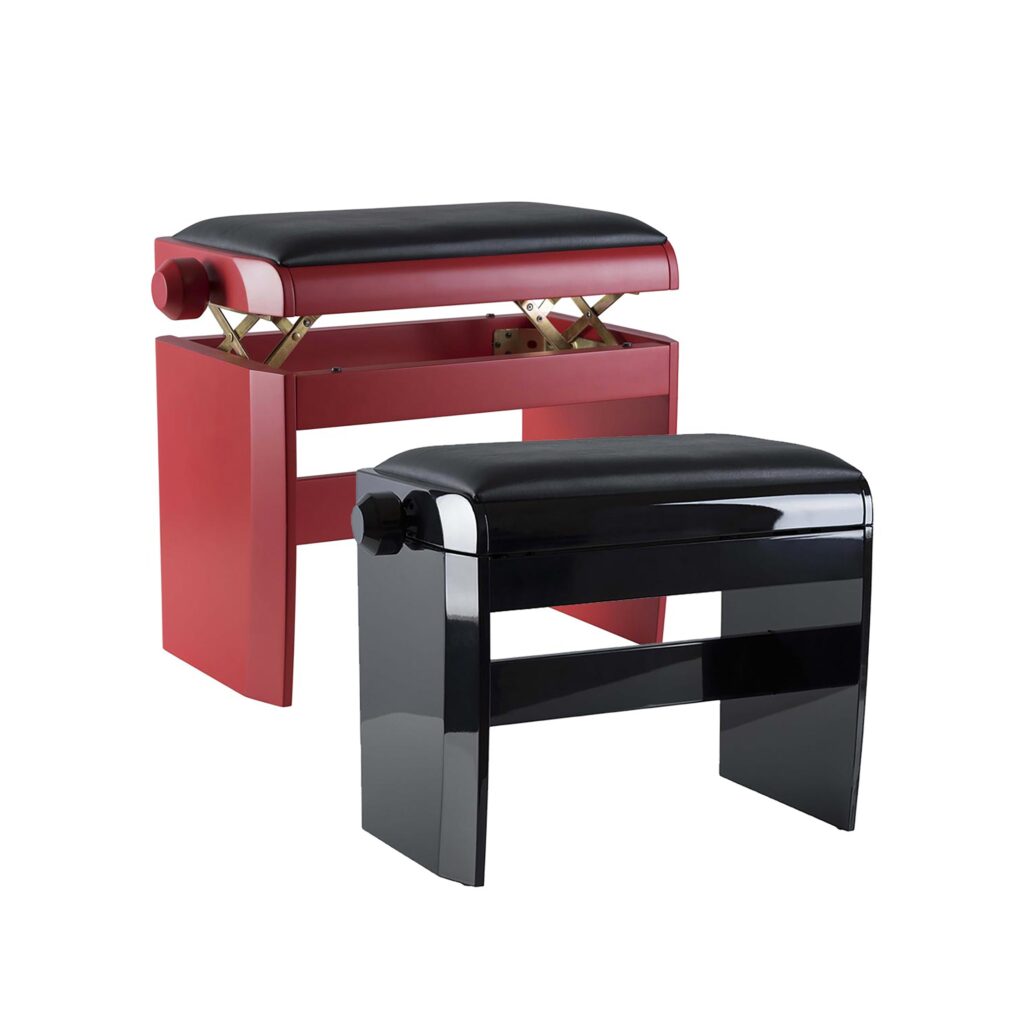 Dexibell BENCHDRP Adjustable Piano Bench in Dark Polished Red