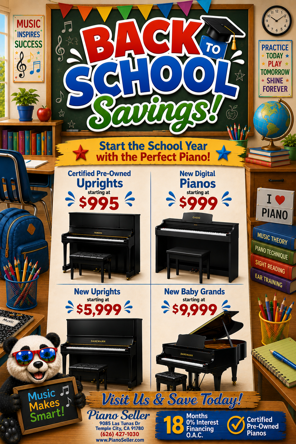 Back to School Savings at Piano Seller